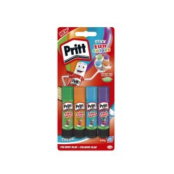 Pritt Bâton de colle Fun Colors, carte blister de 4