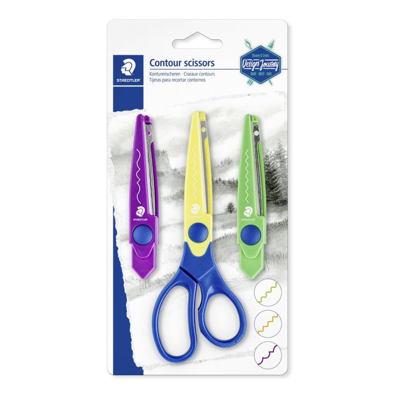 STAEDTLER Ciseaux cranteurs Design Journey, set de 3