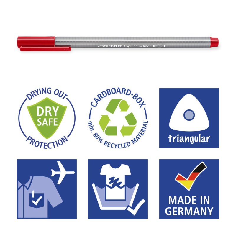 Staedtler triplus fineliner 334 stylo fin 5 pièce(s)