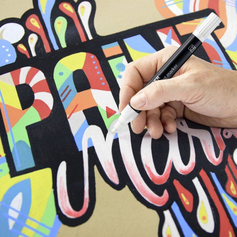 STAEDTLER Marqueur acrylique paint marker LUMOCOLOR, étui