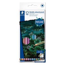 STAEDTLER Crayon de couleur métallisé, étui carton de 12