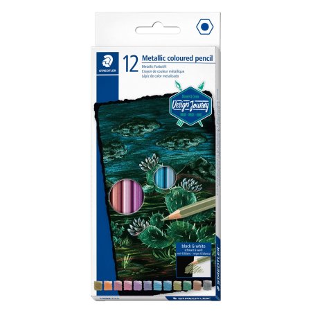 STAEDTLER Crayon de couleur métallisé, étui carton de 12