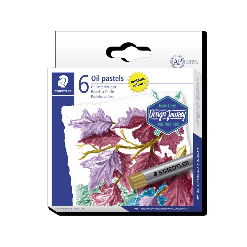 Staedtler 2420M C6-C pastel Pastel à l’huile Doux Couleurs assorties, Métallique 6 pièce(s)