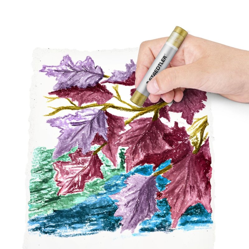 STAEDTLER Pastel à l'huile métallisé, étui carton de 6