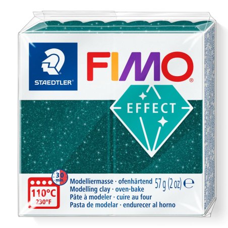 FIMO Pâte à modeler EFFECT, galaxy vert, 57 g