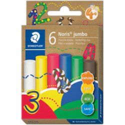 STAEDTLER Pâte à modeler plastiline Noris jumbo, 6 couleurs