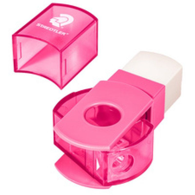 STAEDTLER Combi gomme - taille-crayon 511 SE, orange fluo