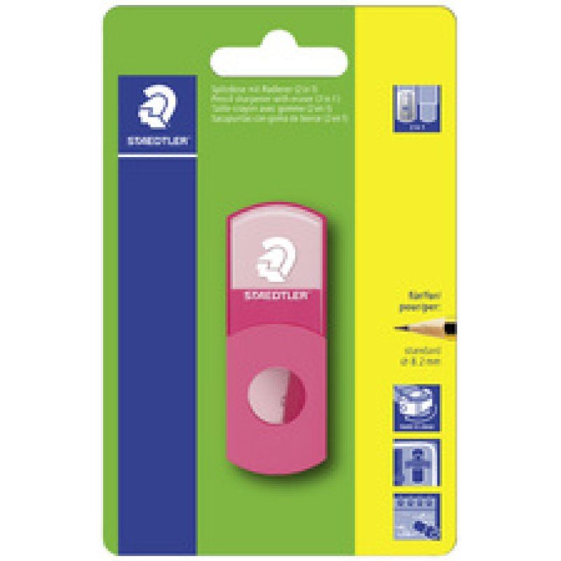 STAEDTLER Combi gomme - taille-crayon 511 SE, orange fluo