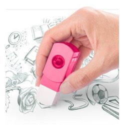 STAEDTLER Combi gomme - taille-crayon 511 SE, rose fluo