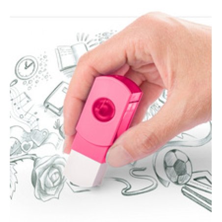 STAEDTLER Combi gomme - taille-crayon 511 SE, rose fluo