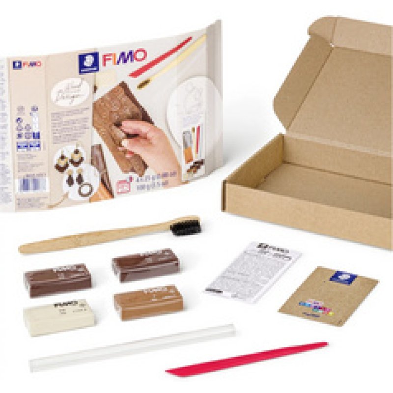 FIMO SOFT Kit de pâte à modeler Wood Design, à cuire au four