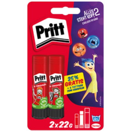 Pritt Bâton de colle BTS 2024 "Vice-versa 2", 3 x 11 g,
