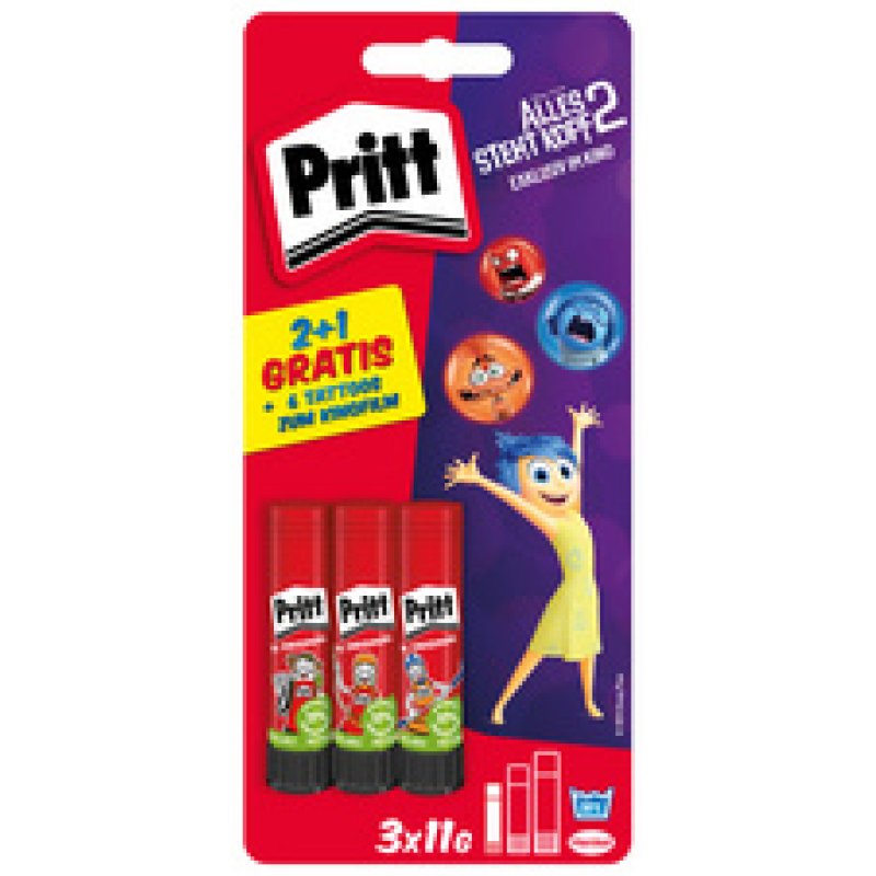 Pritt Bâton de colle BTS 2024 "Vice-versa 2", 3 x 11 g,