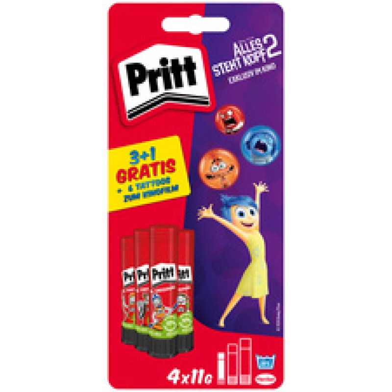 Pritt Bâton de colle BTS 2024 "Vice-versa 2", 3 x 11 g,