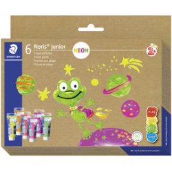 STAEDTLER Peinture aux doigts Noris junior FLUO, carton de 6