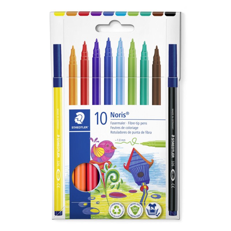 Staedtler 326 C10 marqueur indélébile Pointe ogive Couleurs assorties 10 pièce(s)