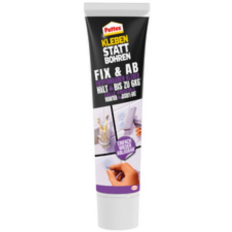 Pattex Colle de montage FIX & AB, tube de 44 g, transparent