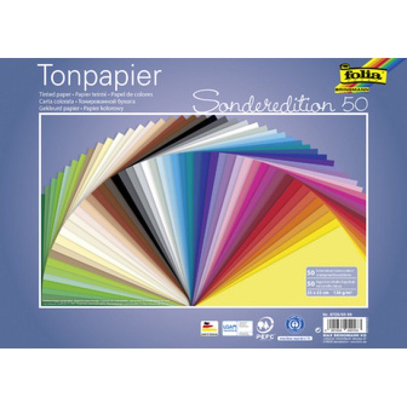 folia Papier de couleur, (L)250 x (H)350 mm, 130g/m2