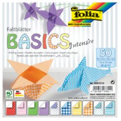 folia Papiers pour le pliage "Basic Intensiv", 150 x 150 mm