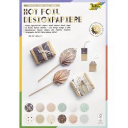 folia Bloc de papier design "Hotfoil", A4, 165 g/m2