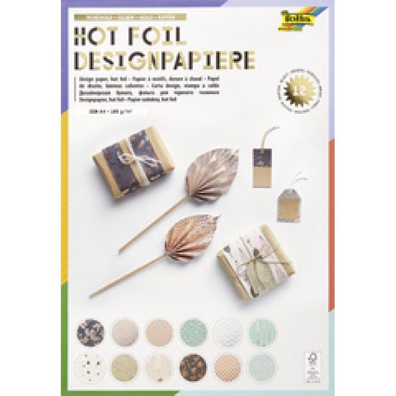 folia Bloc de papier design "Hotfoil", A4, 165 g/m2