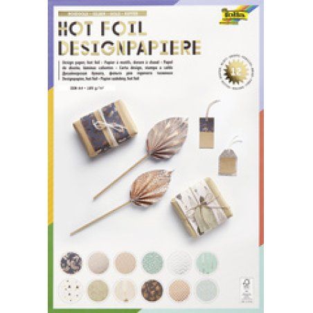 folia Bloc de papier design "Hotfoil", A4, 165 g/m2
