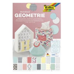 folia Bloc en papier à motifs "Géométrie", 240 x 340 mm