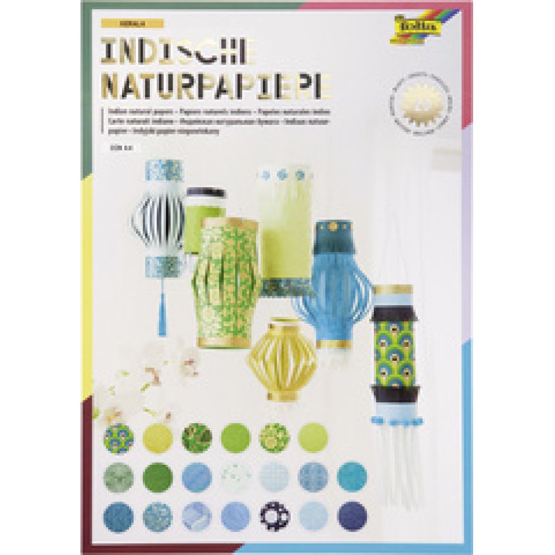 folia Bloc de papier naturel "KERALA", 20 feuilles