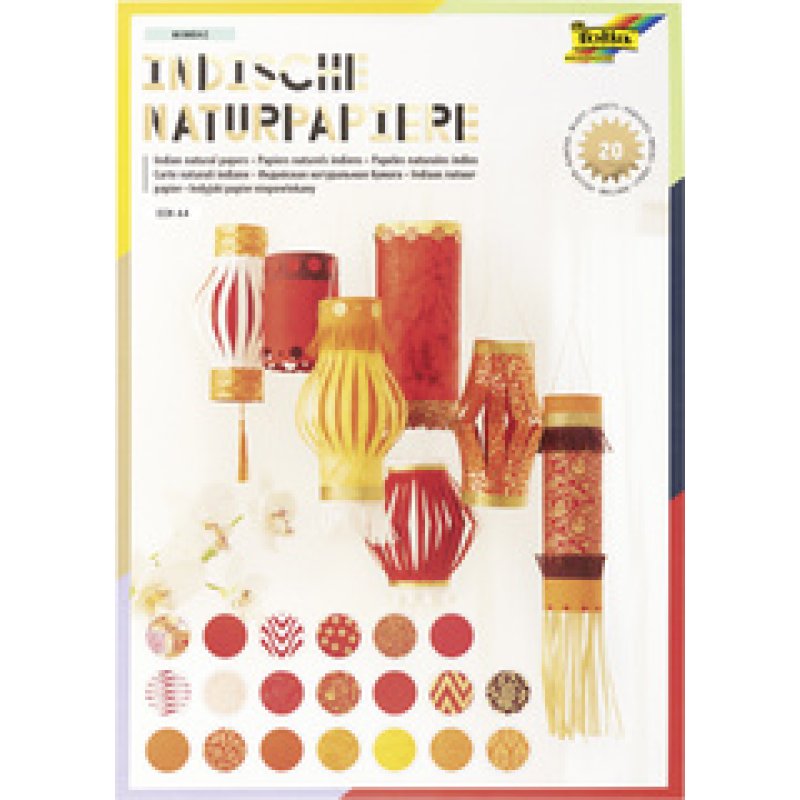 folia Bloc à papier naturel "MUMBAI", A4, 20 feuilles