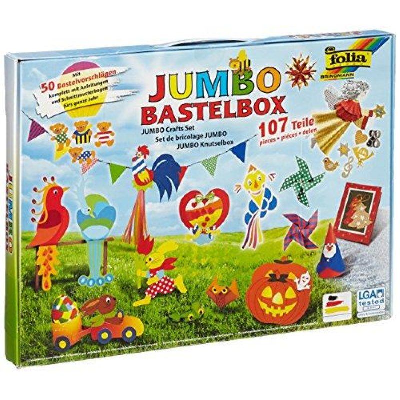folia Mallette de bricolage de papier Jumbo, 107 pièces