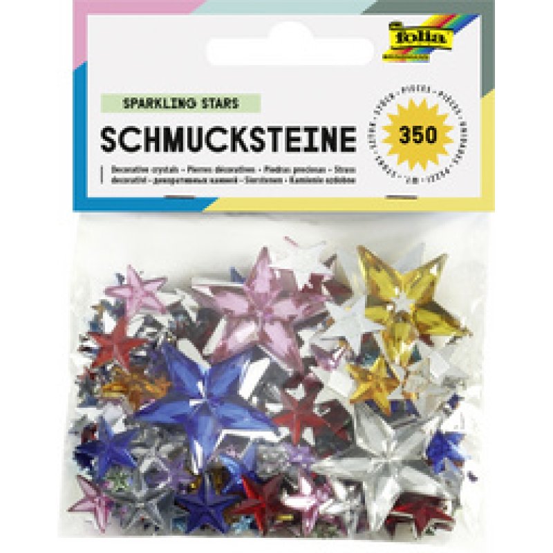 folia Pierres precieuses "coeurs" assorti tailles / couleurs