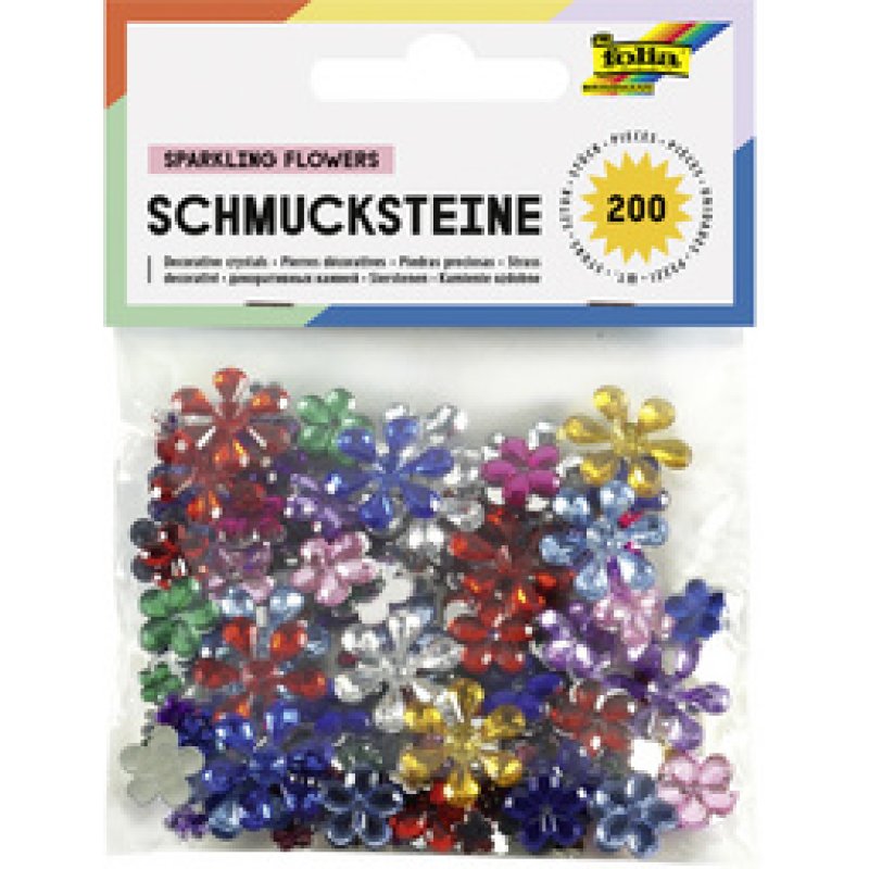 folia Pierres precieuses "fleurs" assorti tailles / couleurs