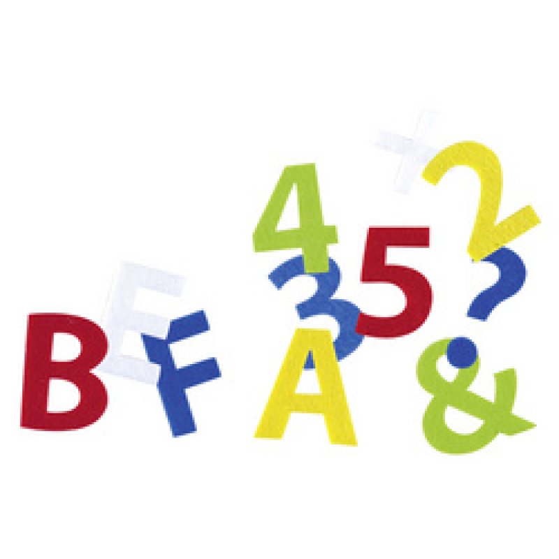 folia Pièces prédécoupées en feutre pour bricolage "lettres"