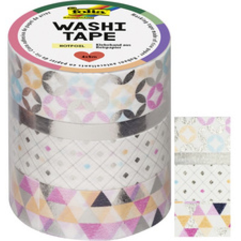 folia Rubans autocollants déco Washi-Tape HOTFOIL ARGENT