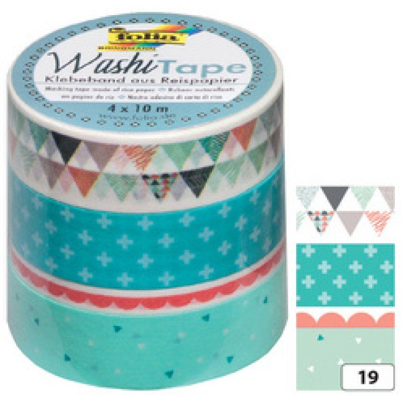 folia Rubans autocollants déco Washi-Tape GEOMETRIQUE
