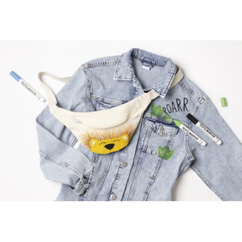 folia Marqueur pour textiles, set de 12, assorti