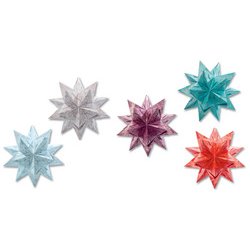 folia Feuilles de papier pliable étoile Bascetta, turquoise/