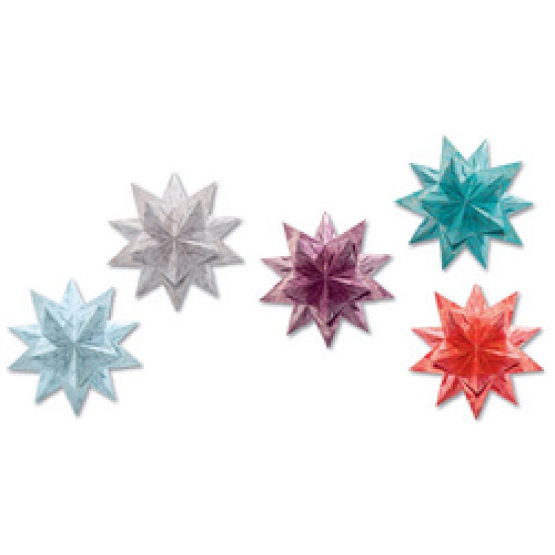 folia Feuilles de papier pliable étoile Bascetta, bleu glace