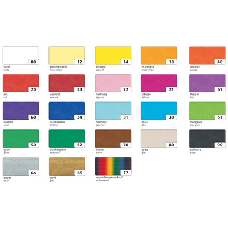 folia Papier de soie, (L)500 x (H)700mm, 20 g/m2, bleu clair