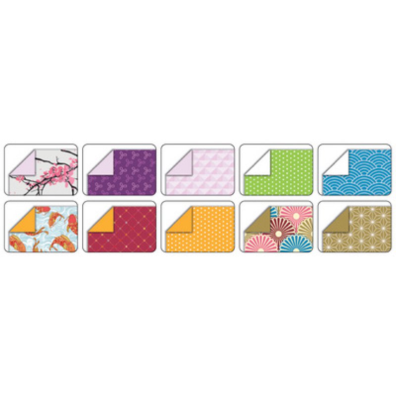folia Feuilles de papier à plier JAPAN, 100 x 100 mm
