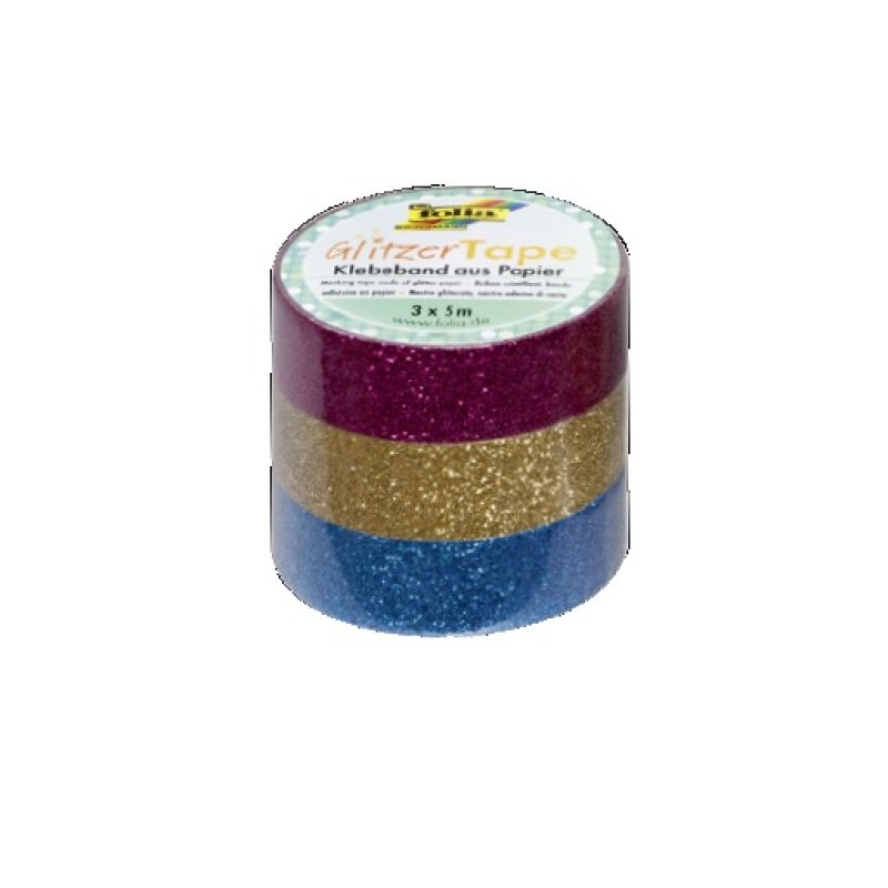 Folia 28502 craft tape 5 m Blue, Gold, Pink