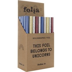 folia Film adhésif holographique, (l)400x (L)1 m, présentoir