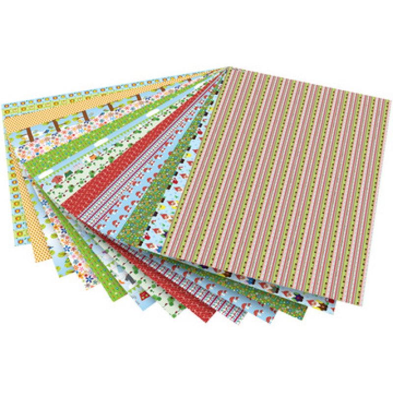 folia Carton à motif "Jardin", 500 x 700 mm, 270 g/m2