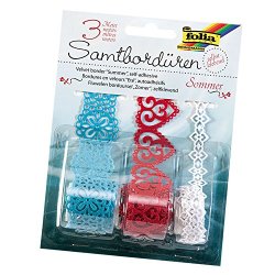 folia Bordures en velours "été", autocollant, couleurs