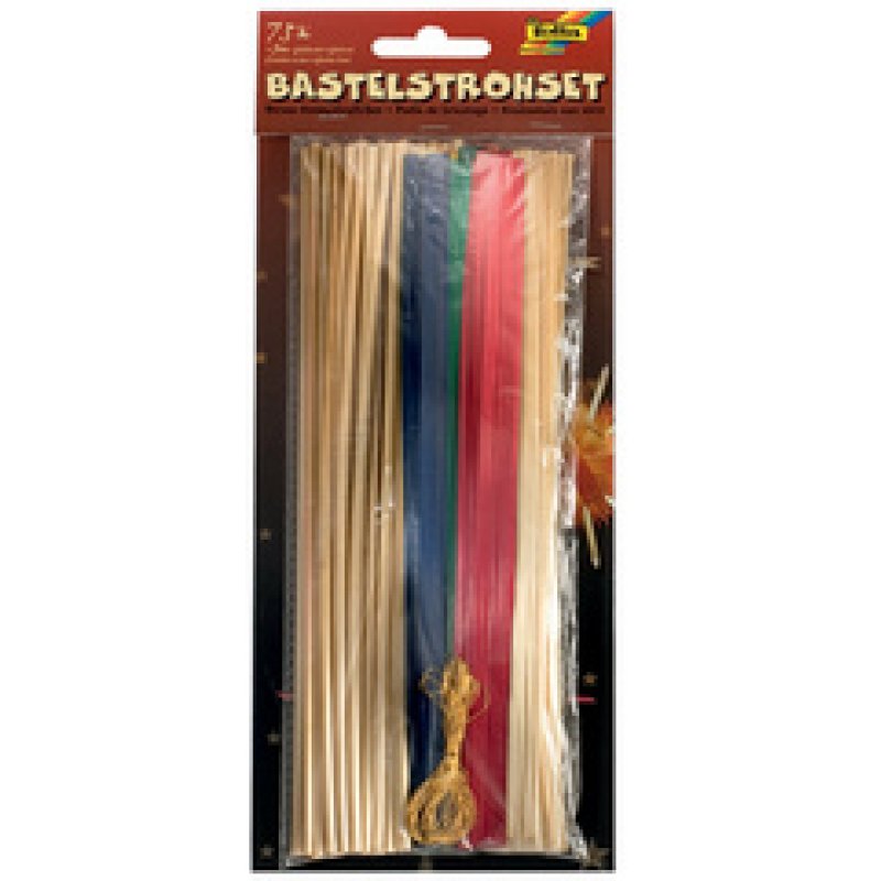 folia Kit de pailles de bricolage, 75 pièces, pailles 