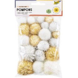folia Pompons, 30 pièces, couleurs de Noel