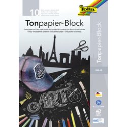 folia Bloc de papier de couleur, A3, 130 g/m2, noir