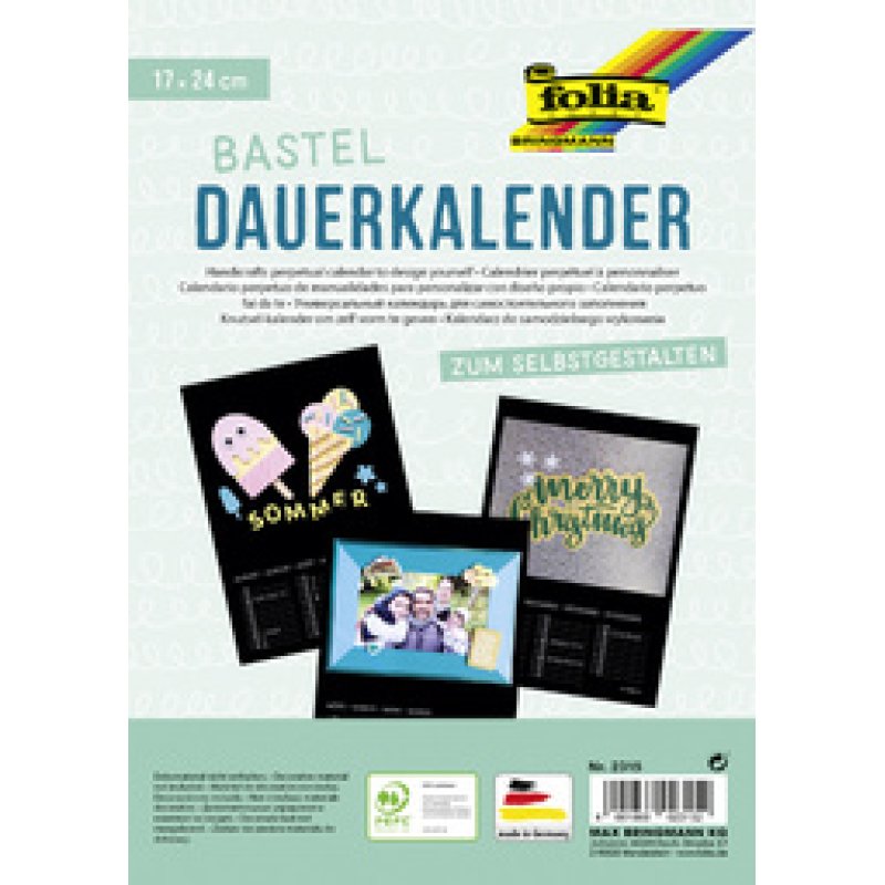 folia Calendrier mural créatif, 170 x 240 mm, blanc