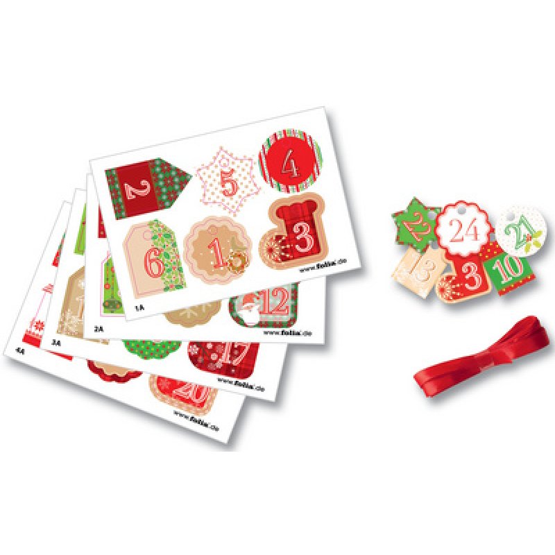 folia Kit calendrier de l'Avent, sac de jute, naturel