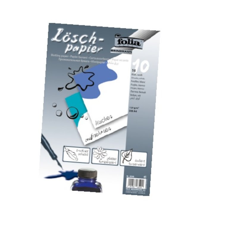 Folia 8599 ink blotting paper 10 sheets 120 g/m² White